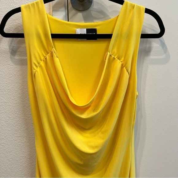Day & Night Cowl Neck Bodycon Yellow Short Sleeves Midi Dress. Size S - Picture 10 of 10